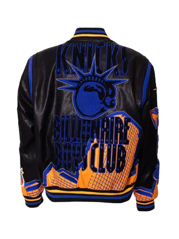 NY Knicks 2025 Billionaire Boys Club Leather Jacket USA Jackets