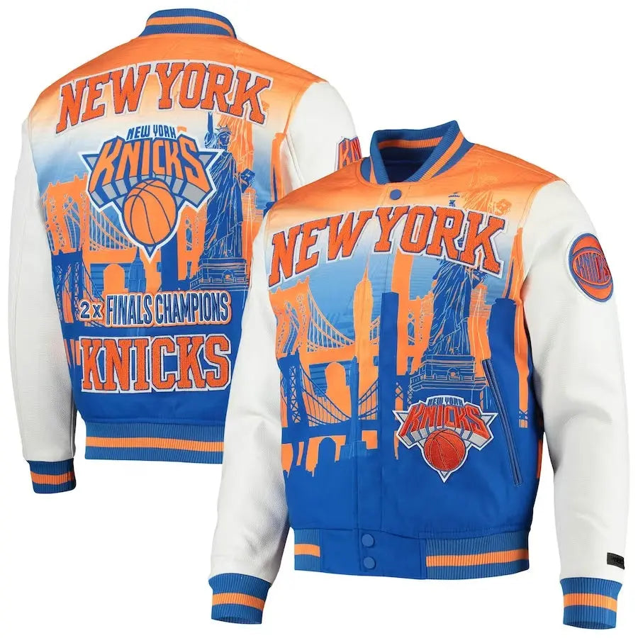 New York Knicks White Finals Champions Varsity Full-zip Jacket USA Jackets