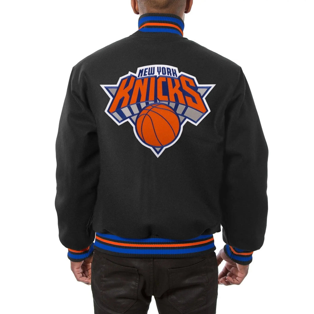 New York Knicks Black Wool Varsity Jacket USA Jackets