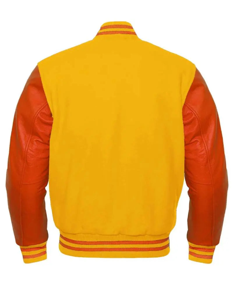 Orange And Yellow Varsity Jacket USA Jackets