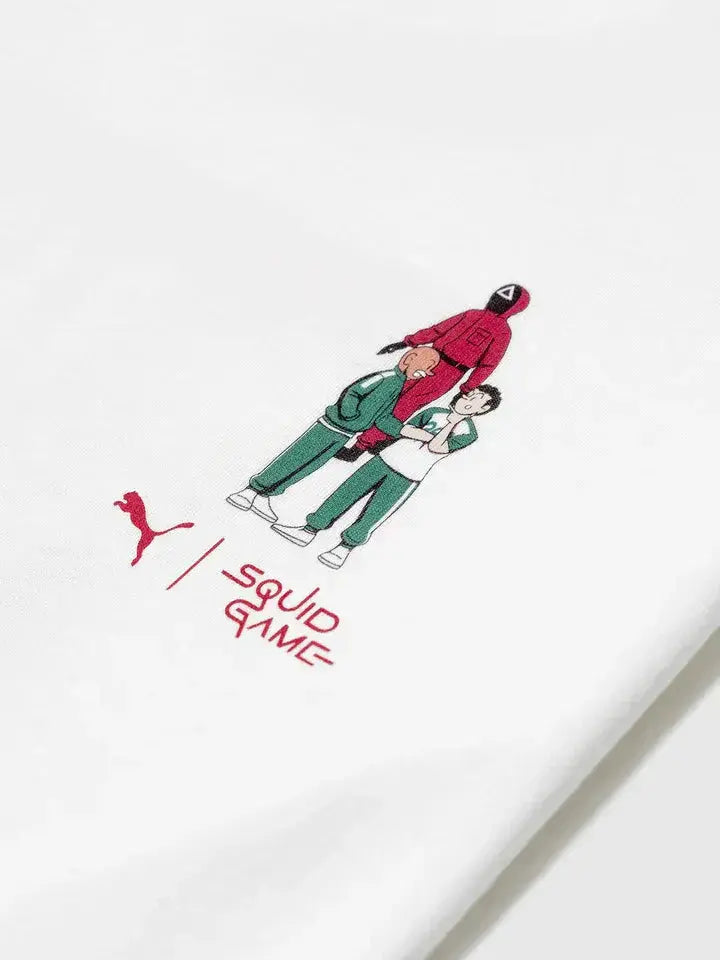 PUMA x Squid Game Graphic White T-Shirt USA Jackets