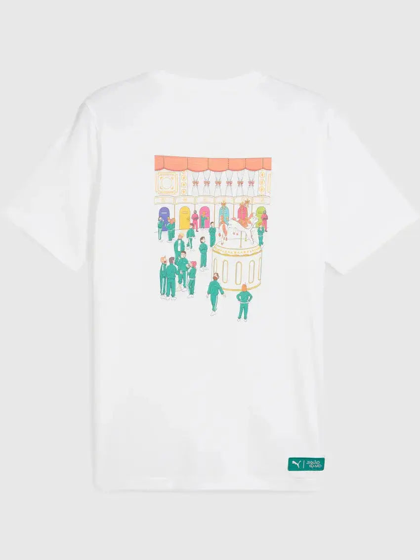 PUMA x Squid Game Graphic White T-Shirt USA Jackets