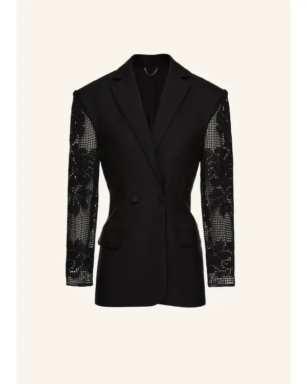 Press Junket 2025 Raechelle Banno Black Hourglass Blazer USA Jackets