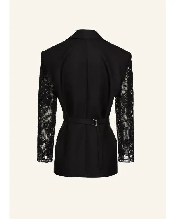 Press Junket 2025 Raechelle Banno Black Hourglass Blazer USA Jackets
