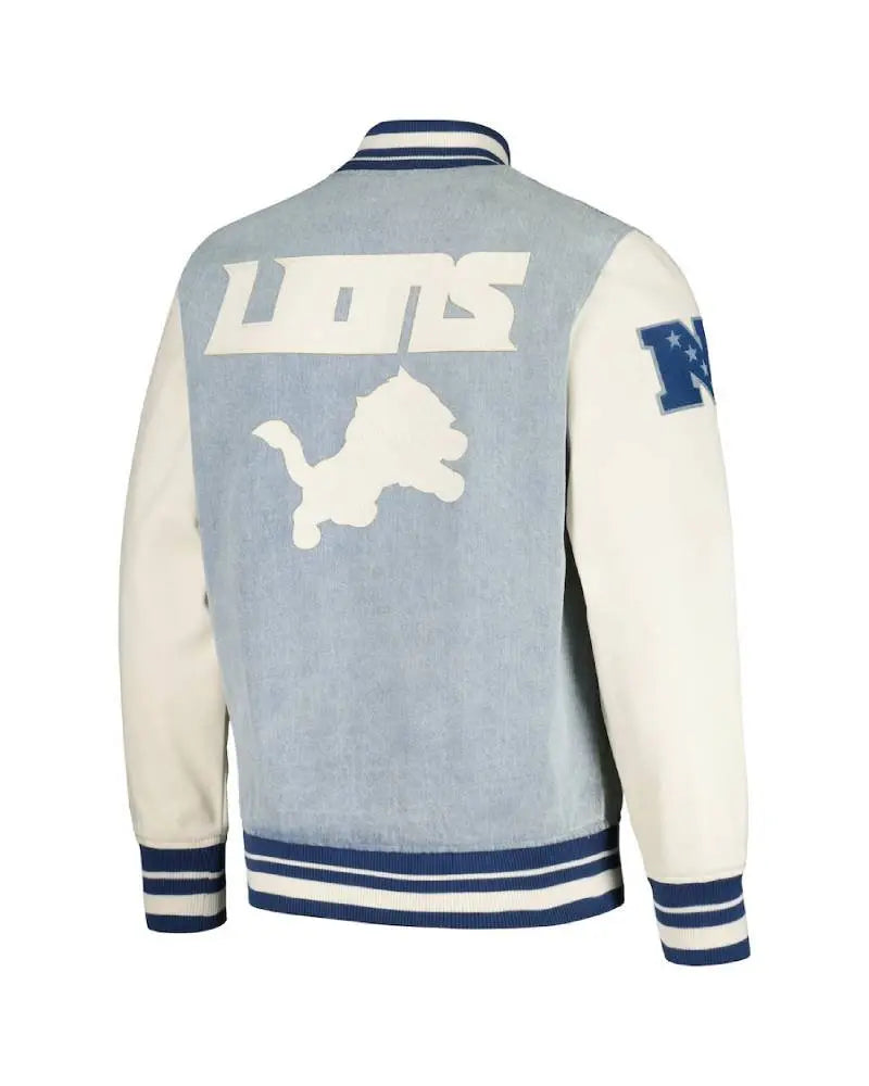 Pro Standard Denim Detroit Lions Varsity Blues Jacket USA Jackets
