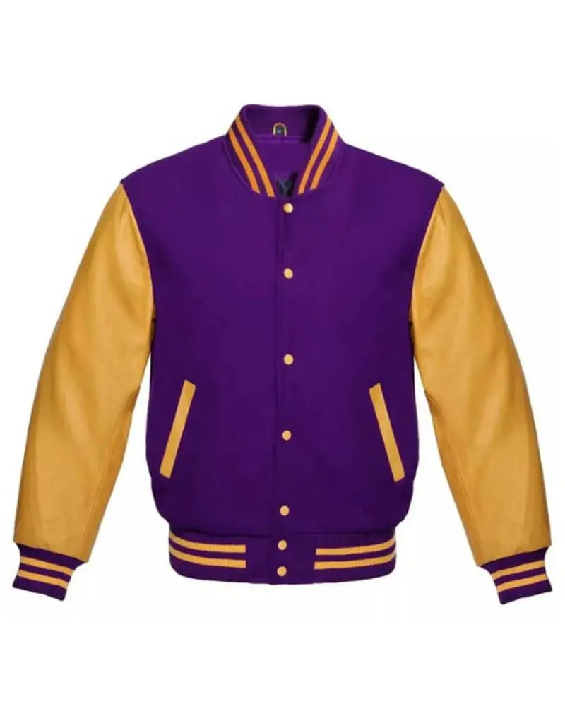Purple And Gold Varsity Jacket USA Jackets