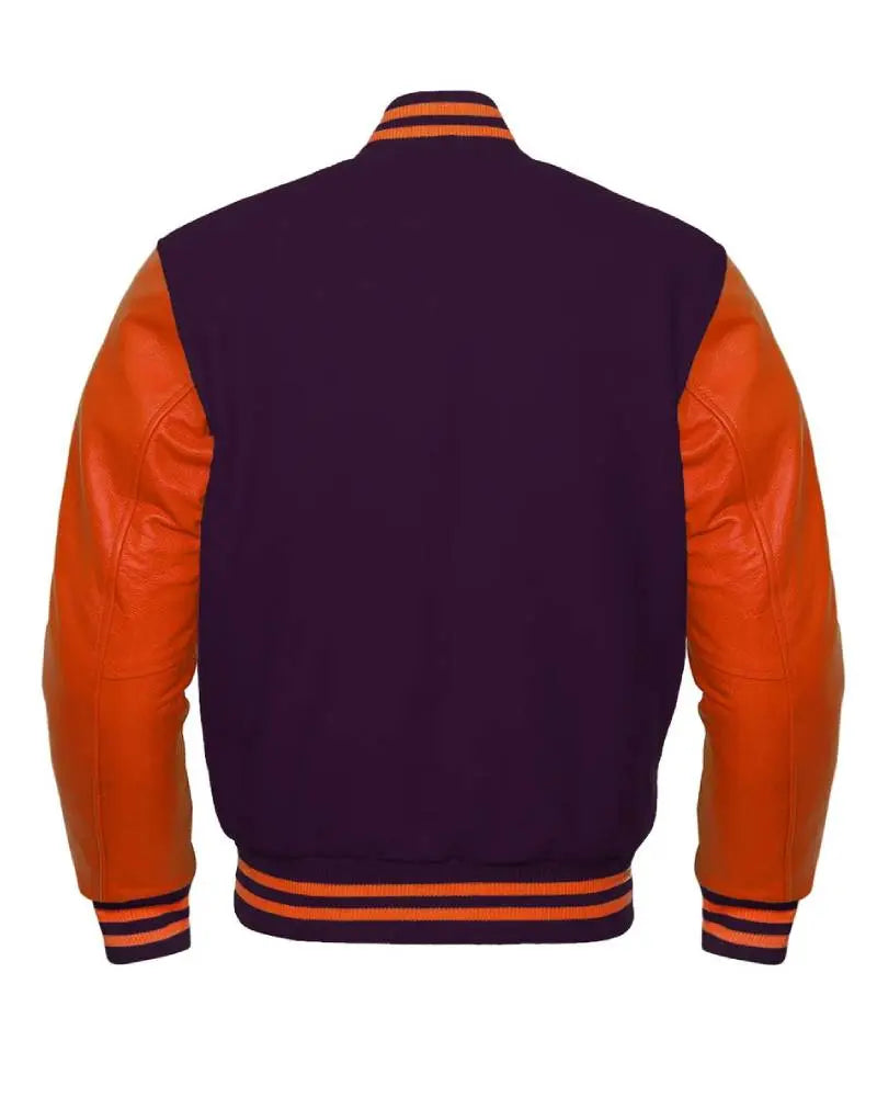 Purple & Orange Varsity Jacket USA Jackets