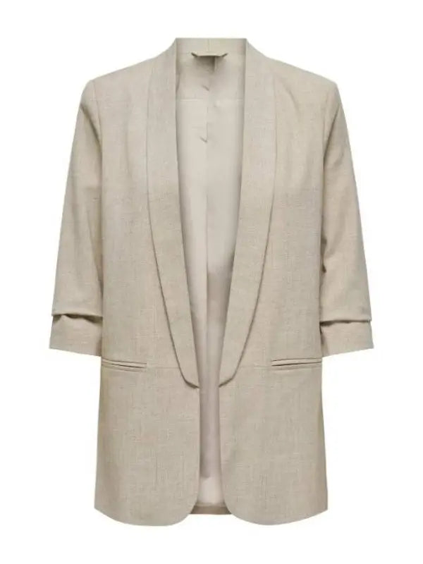 Pushers S01 Jade Asha Grey Ruched Sleeve Blazer USA Jackets