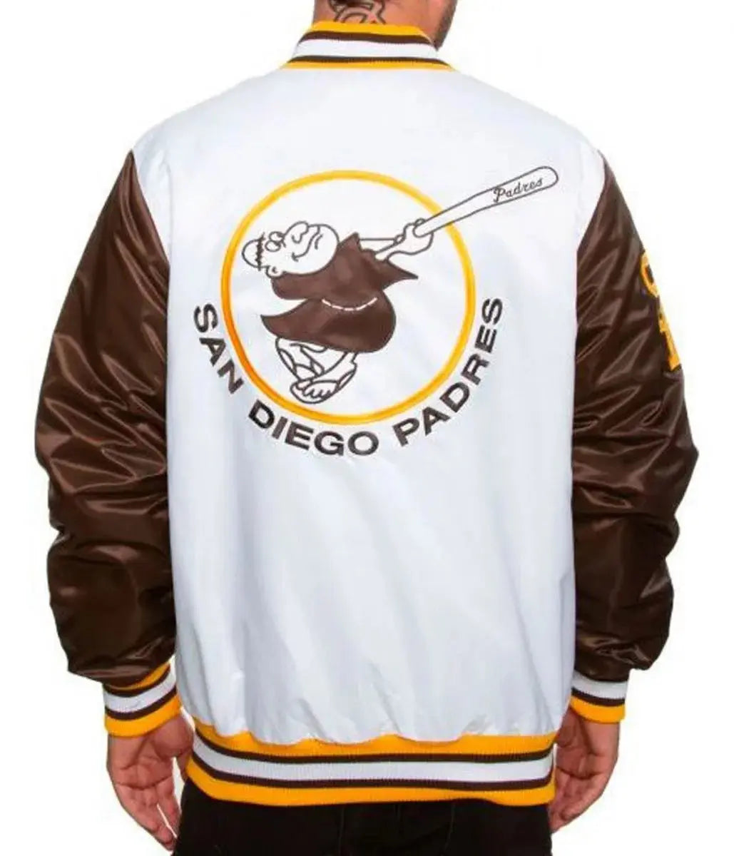 San Diego Padres Bomber Brown and White Jacket USA Jackets