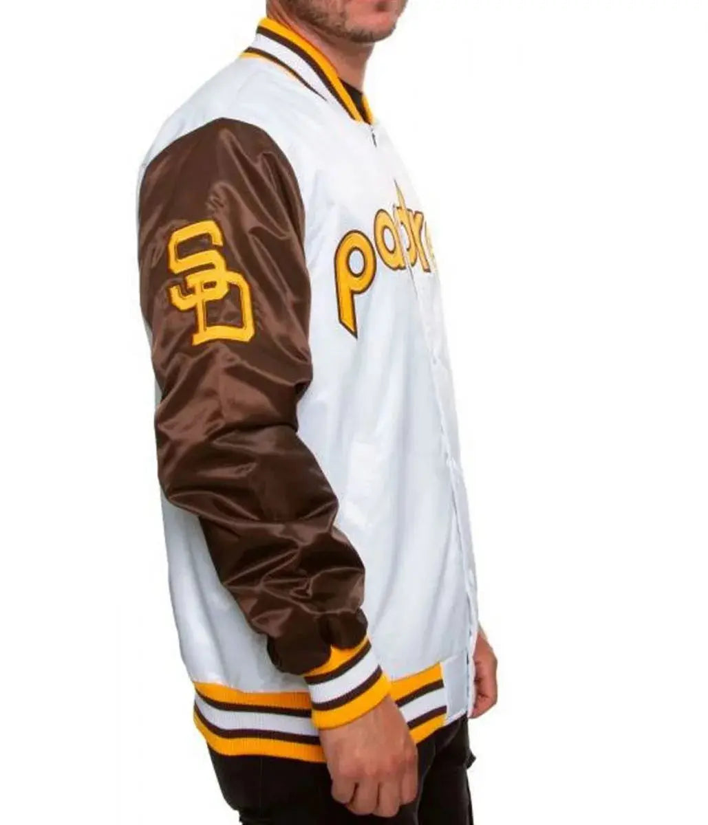 San Diego Padres Bomber Brown and White Jacket USA Jackets