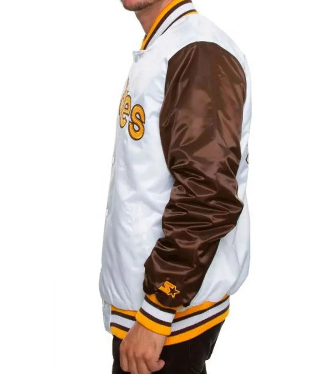 San Diego Padres Bomber Brown and White Jacket USA Jackets