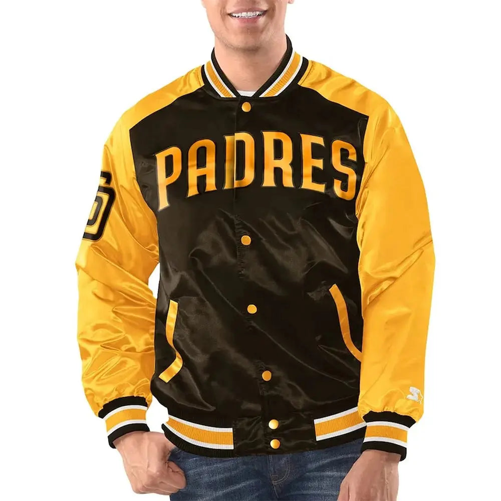 San Diego Padres Renegade Varsity Satin Jacket USA Jackets
