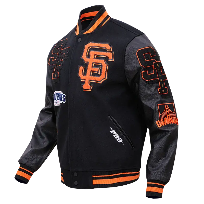 San Francisco Giants Mash Up Logo Varsity Jacket USA Jackets