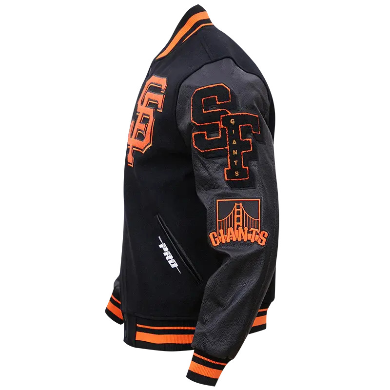 San Francisco Giants Mash Up Logo Varsity Jacket USA Jackets
