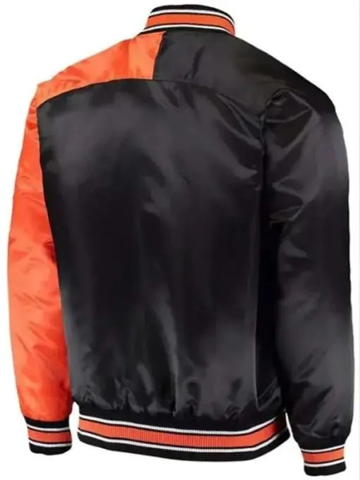 San Francisco Giants Stadium Black And Orange Varsity Jacket USA Jackets