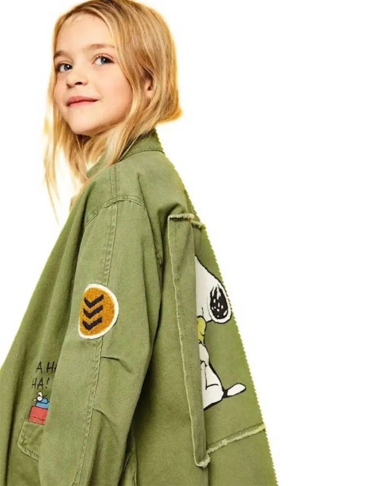 Snoopy Military Patch Jacket USA Jackets