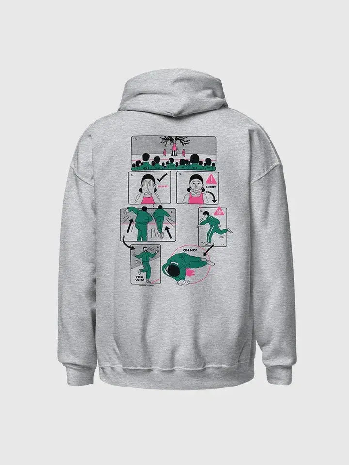 Squid Game Comic Grey Hoodie USA Jackets