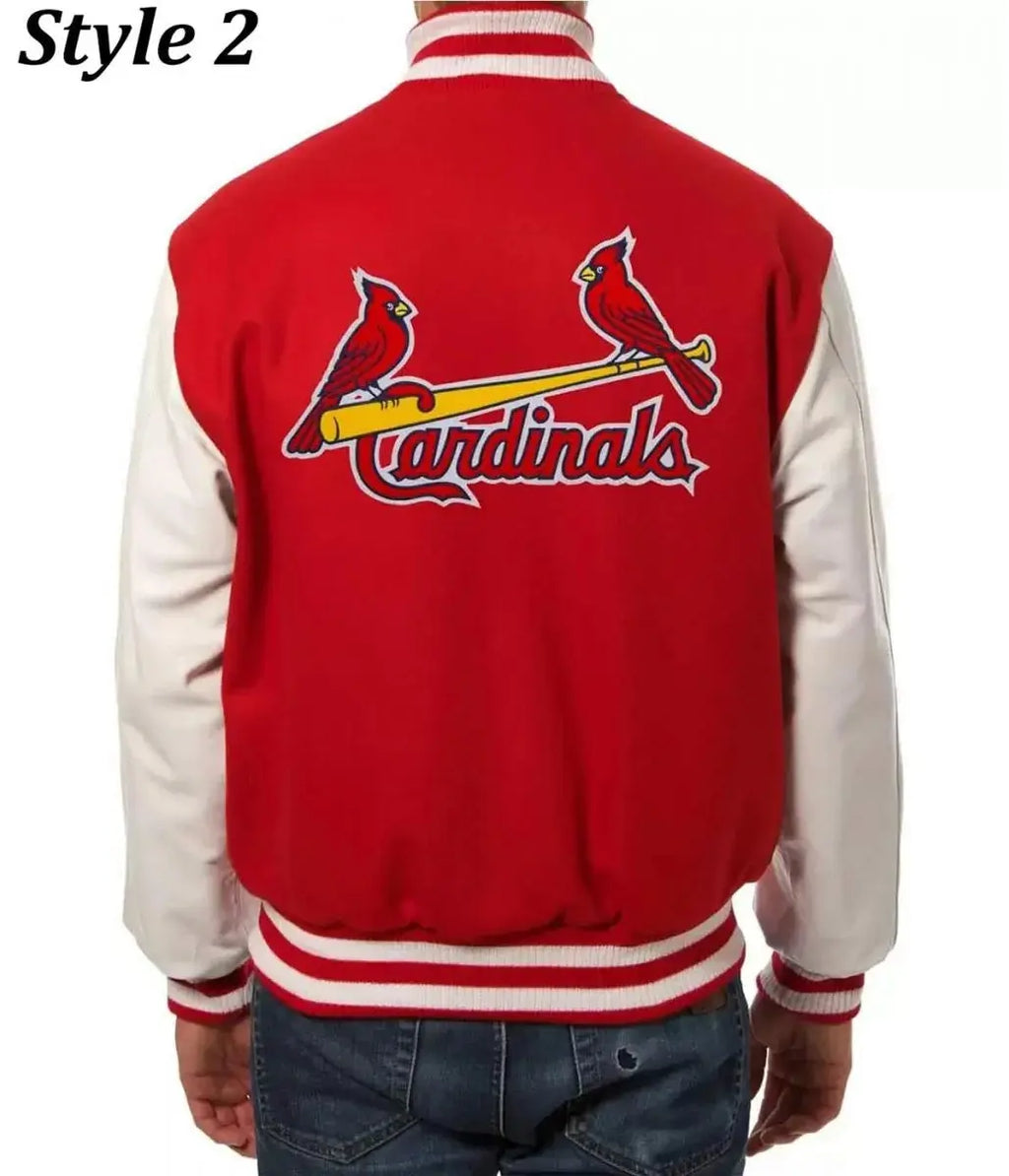 St. Louis Cardinals Letterman Two Tone Jacket USA Jackets