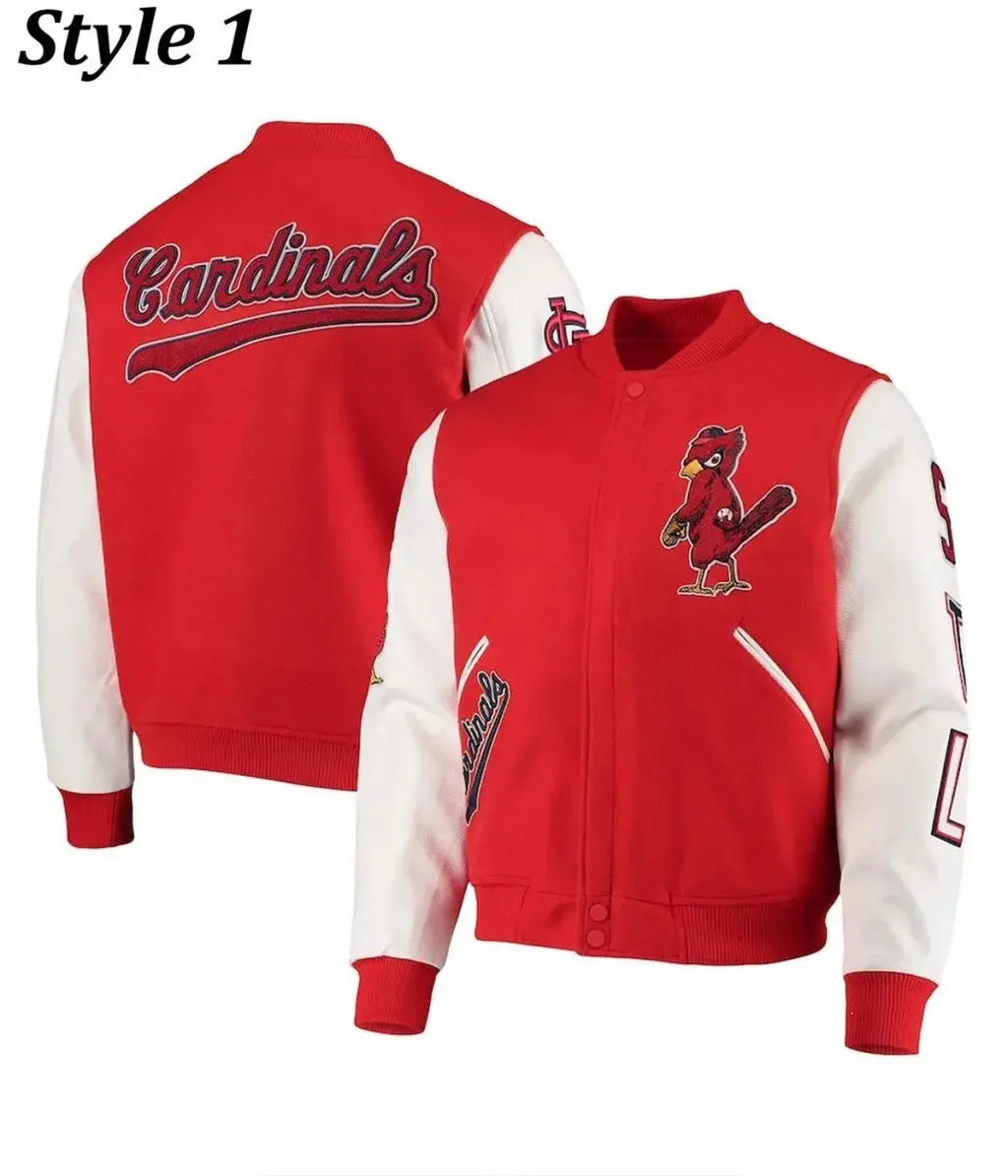 St. Louis Cardinals Letterman Two Tone Jacket USA Jackets