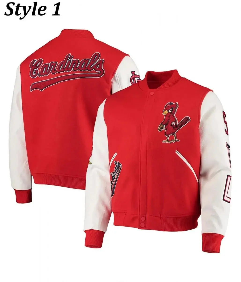 St. Louis Cardinals Letterman Two Tone Jacket USA Jackets