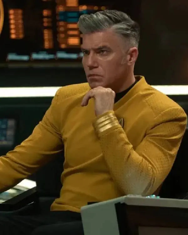 Star Trek Strange New Worlds Anson Mount Yellow Shirt USA Jackets