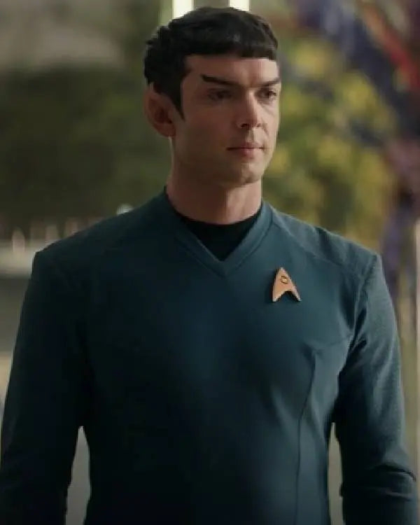Star Trek Strange New Worlds Ethan Peck Blue Shirt USA Jackets