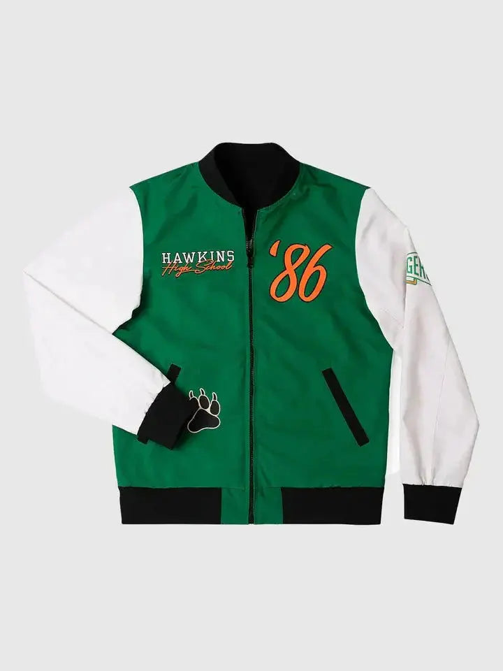 Stranger Things x Hawkins Tigers Reversible Bomber Jacket USA Jackets