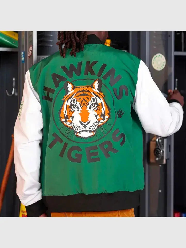 Stranger Things x Hawkins Tigers Reversible Bomber Jacket USA Jackets