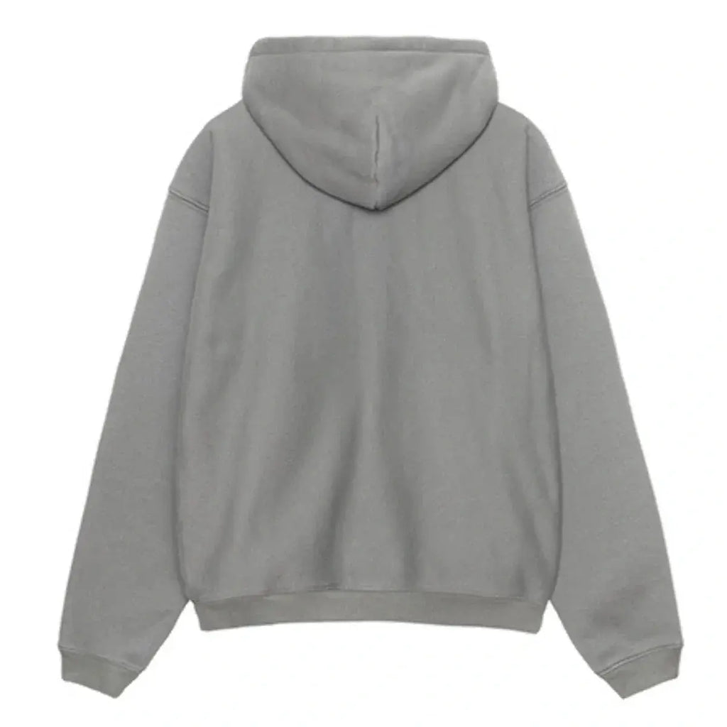 Stussy Unisex Outline Zip Hoodie Grey USA Jackets