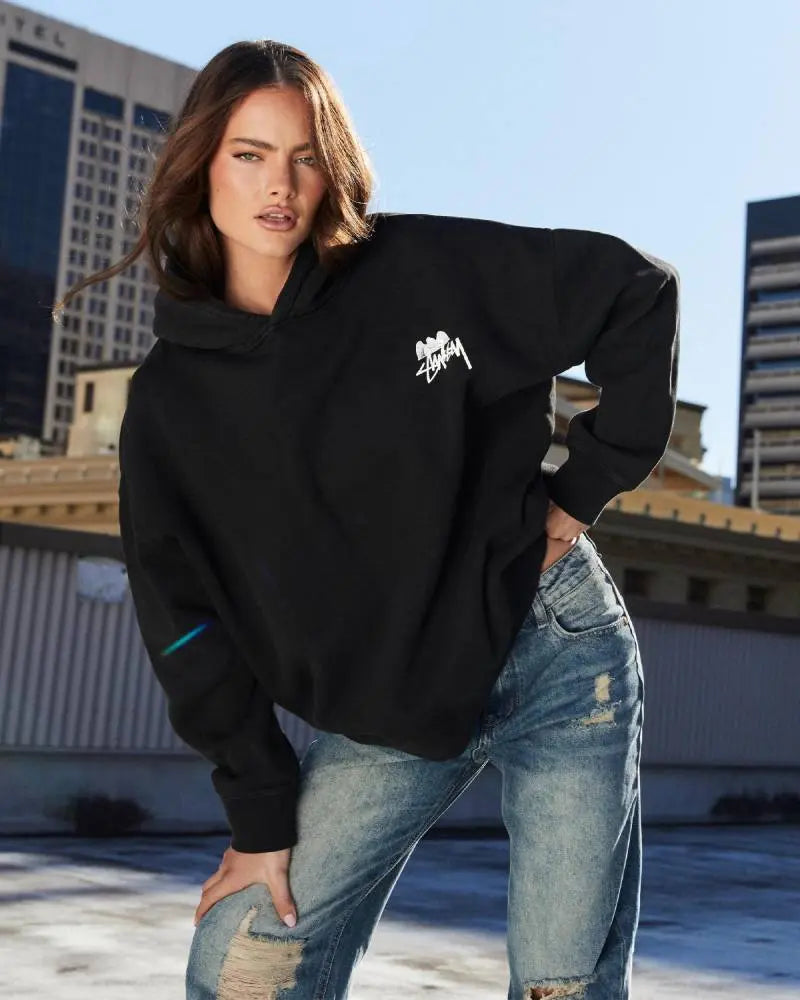 Stussy Angel Oversized Hoodie USA Jackets