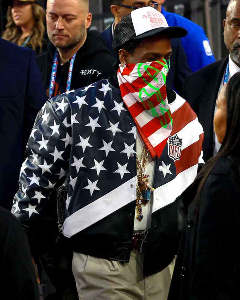 Super Bowl LVII Asap Rocky NFL Leather Jacket USA Jackets
