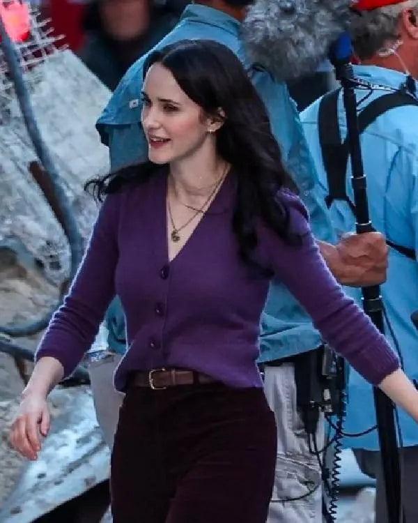Superman 2025 Rachel Brosnahan Purple Cardigan USA Jackets