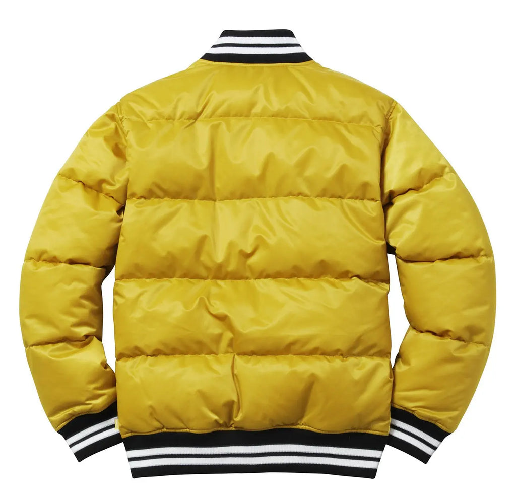 Supreme Black Puffy Varsity Jacket USA Jackets