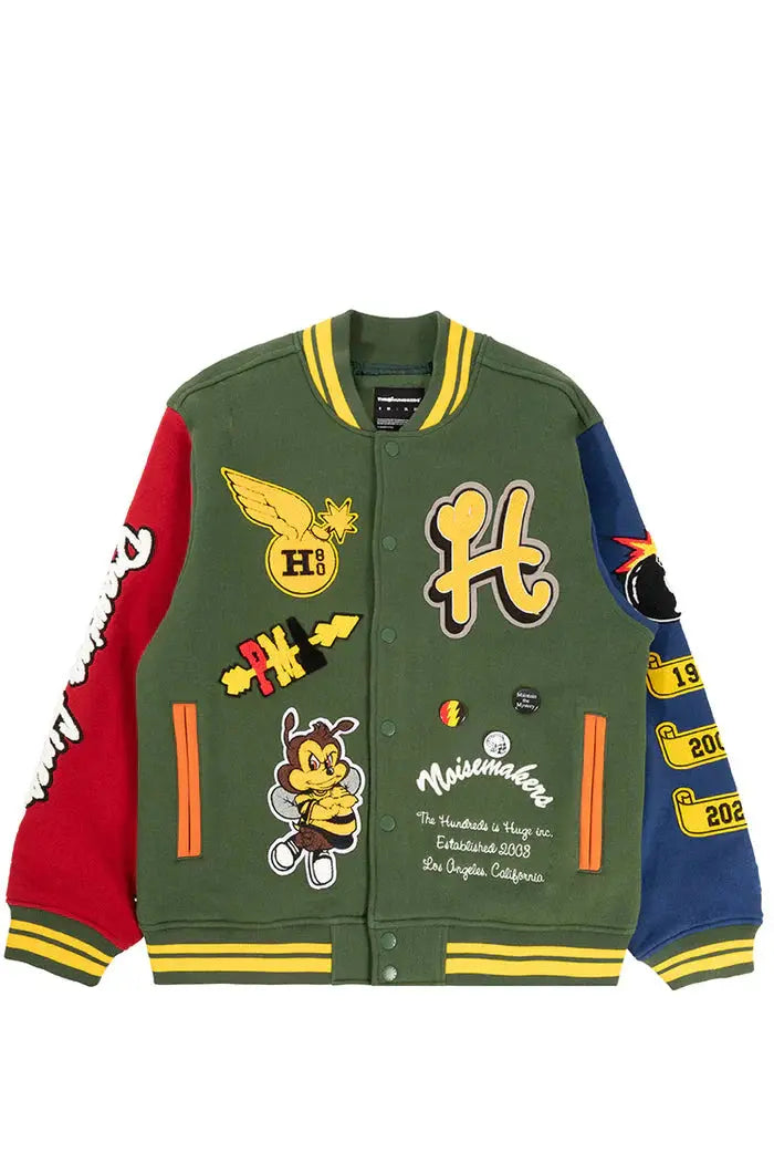 The Hundreds Bridge Burners Forest Green Letterman Jacket USA Jackets