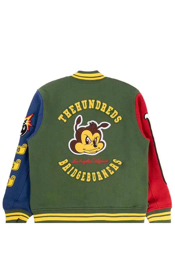 The Hundreds Bridge Burners Forest Green Letterman Jacket USA Jackets