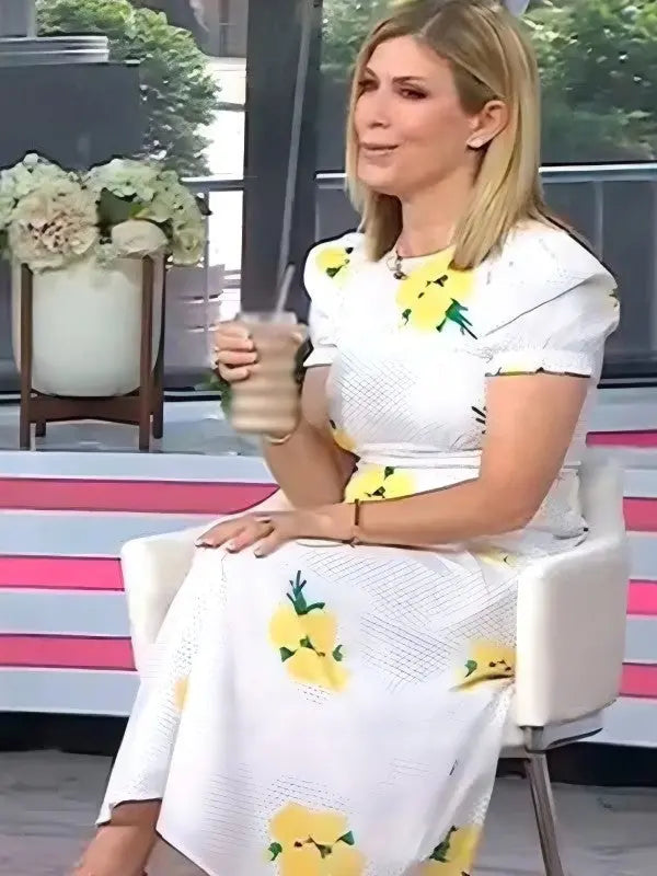 The Today Show 2025 Jill Martin Floral Polka Dot Dress USA Jackets
