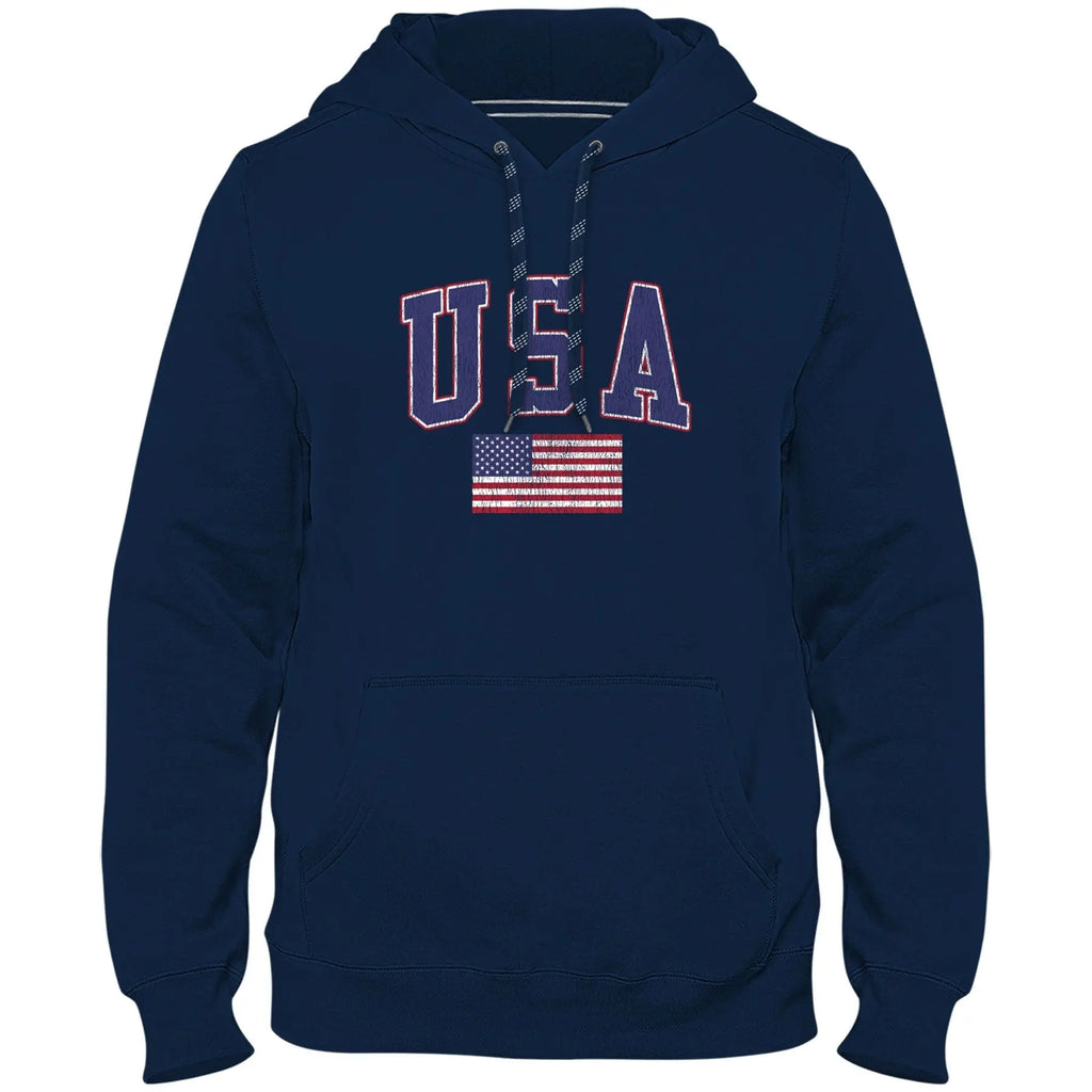 USA MyCountry Vintage Premium Hoodie Navy - USA Jackets