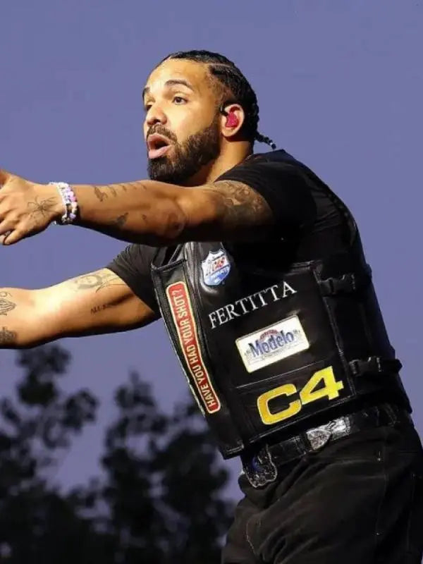 Wireless Festival 2025 Drake Black Vest USA Jackets