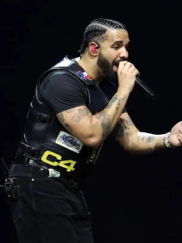 Wireless Festival 2025 Drake Black Vest USA Jackets