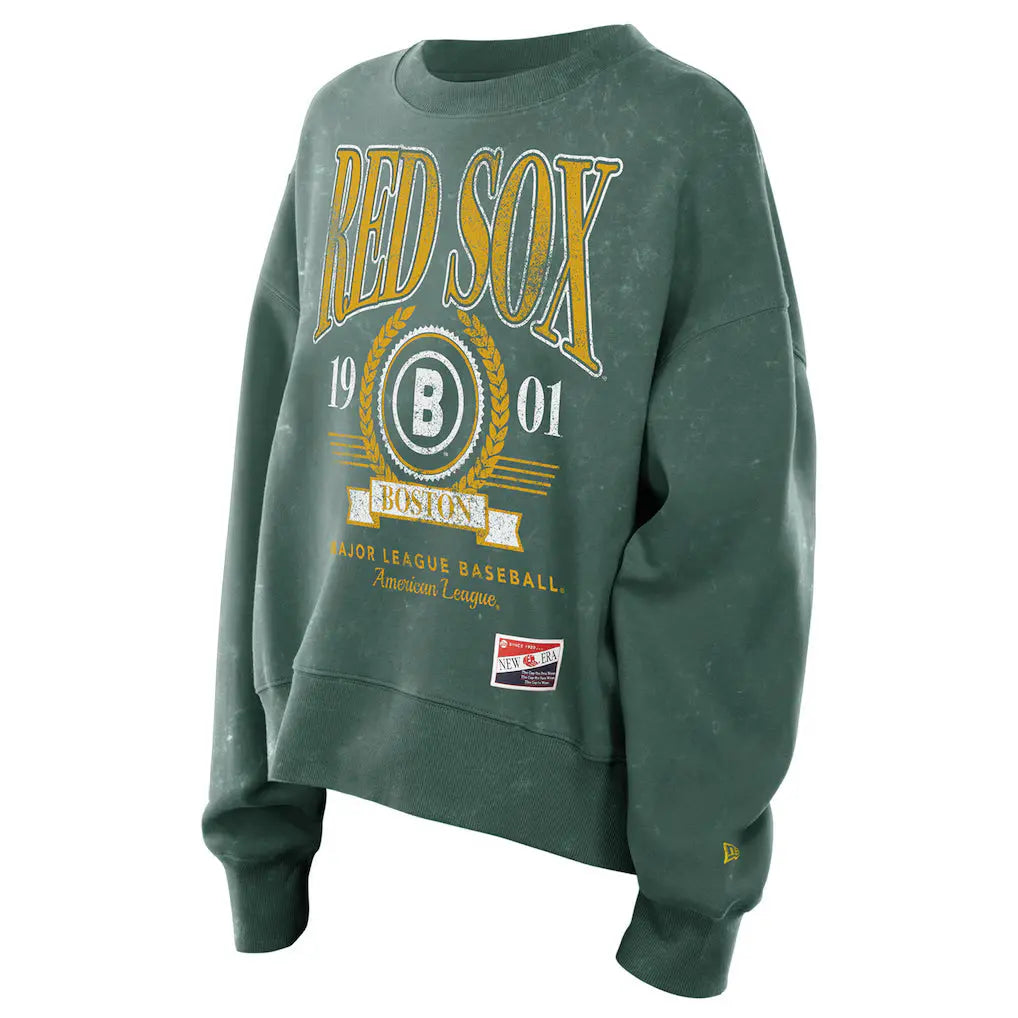 Women’s Boston Red Sox New Era Green 2025 Pullover Sweatshirt USA Jackets