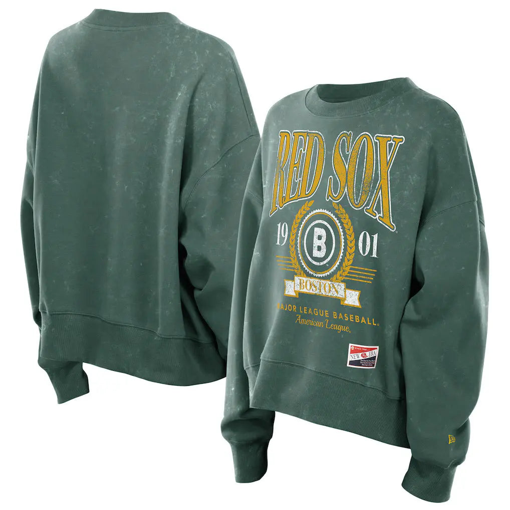 Women’s Boston Red Sox New Era Green 2025 Pullover Sweatshirt USA Jackets