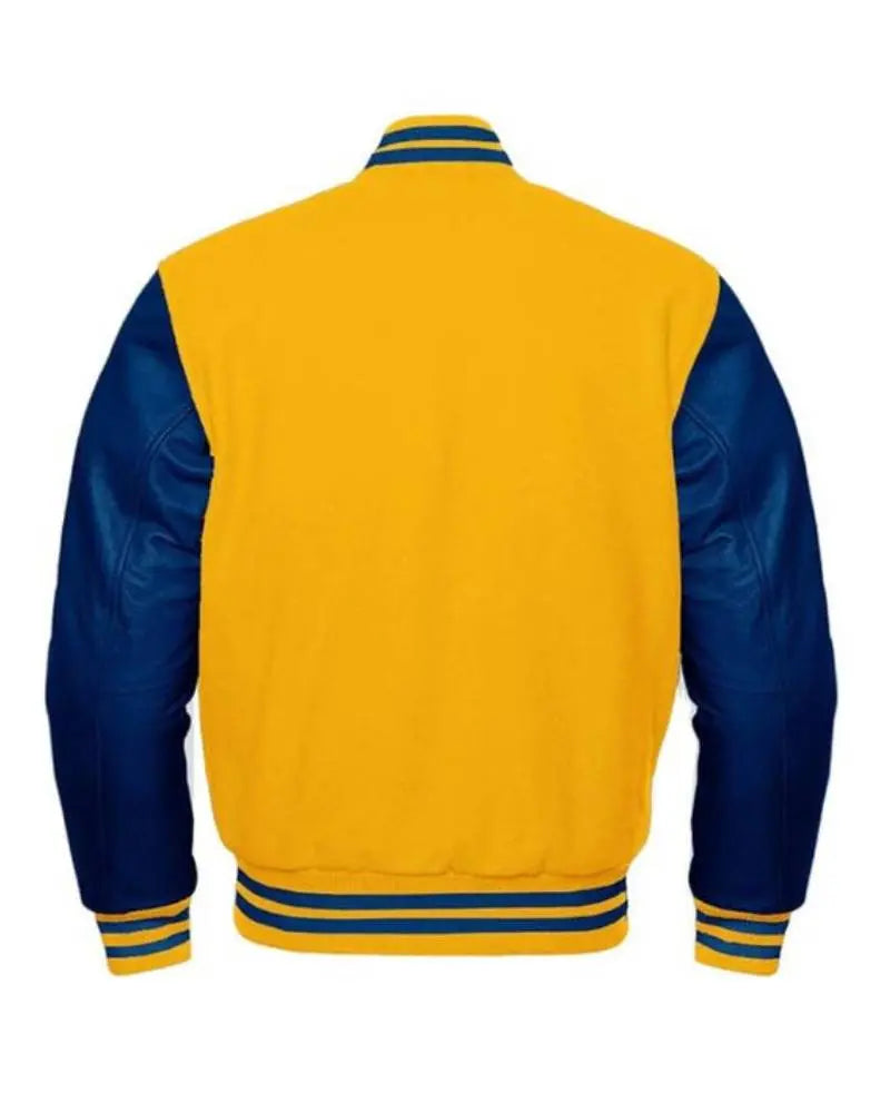 Yellow And Blue Varsity Jacket USA Jackets
