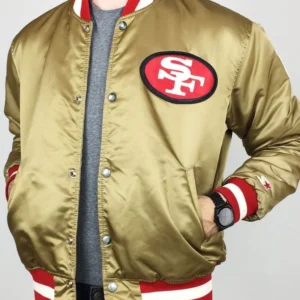 San Francisco 49ers Satin Bomber Jacket