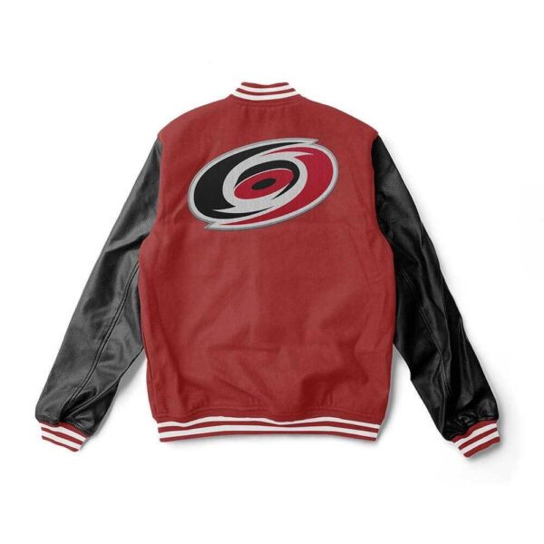 Carolina Hurricanes Black And Red Varsity Jacket