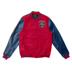 Florida Panthers Red And Navy Blue Varsity Jacket