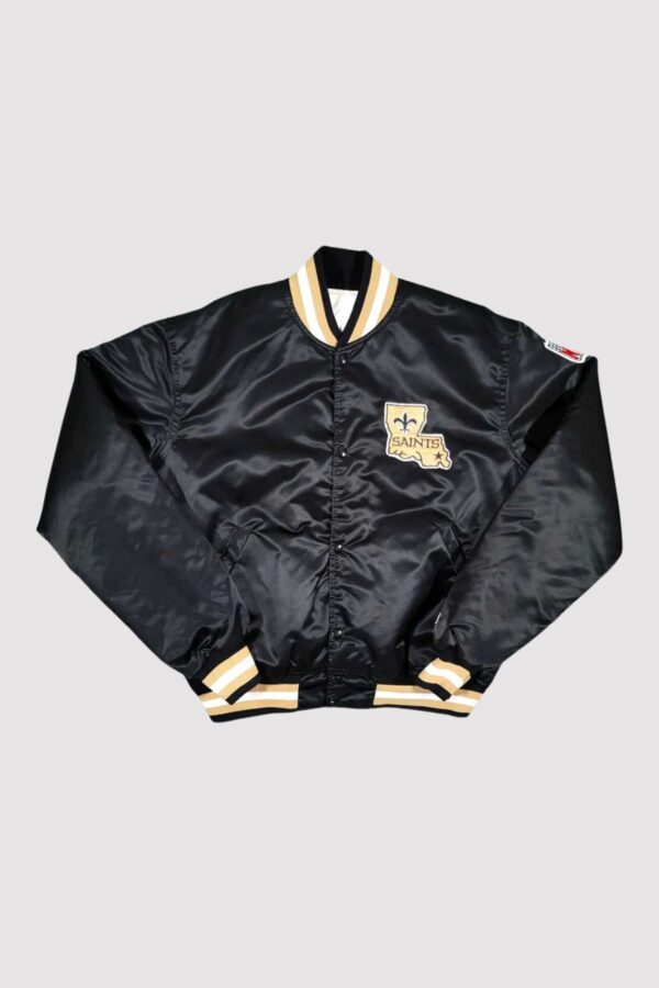 80s New Orleans Saints Black Bomber Jacket