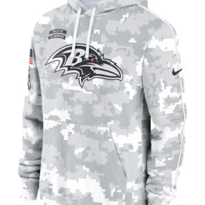 Baltimore Ravens Salute To Service Camo 2024 Hoodie