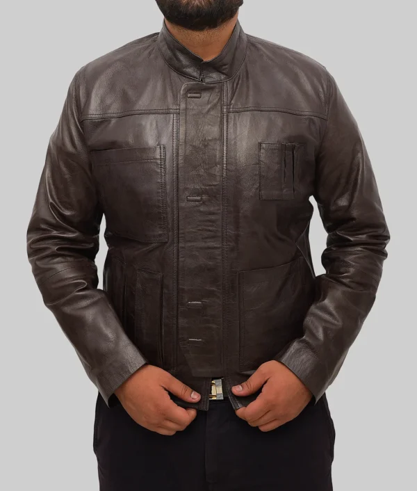 Carl Mens Dark Brown Leather Jacket