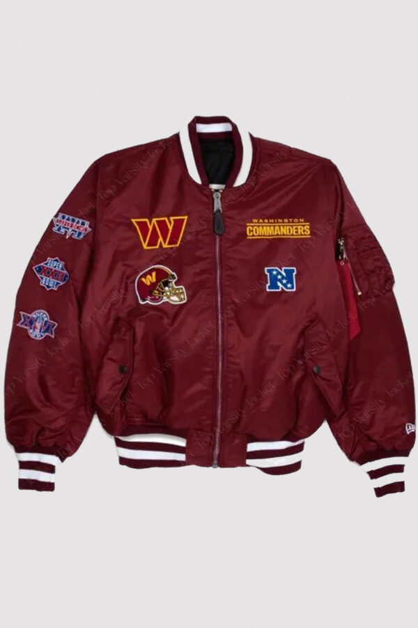 Washington Commanders MA 1 Alpha Industries Varsity Jacket