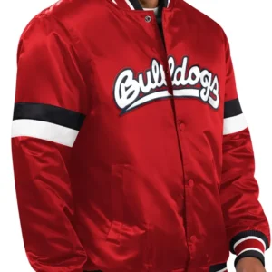 Fresno State Bulldog Home Game Red Varsity Jacket